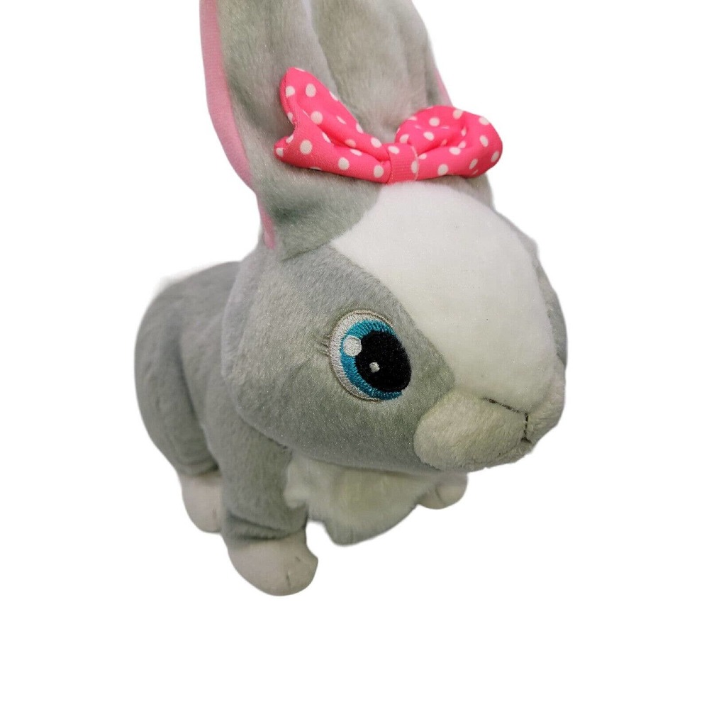 Club Petz Betsy The Gray Bunny Plush - IMC Toys - Hops, Ears Move, Speaks 10"